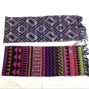 Lot of 2 David And Young Scarves Ethnic Boho New